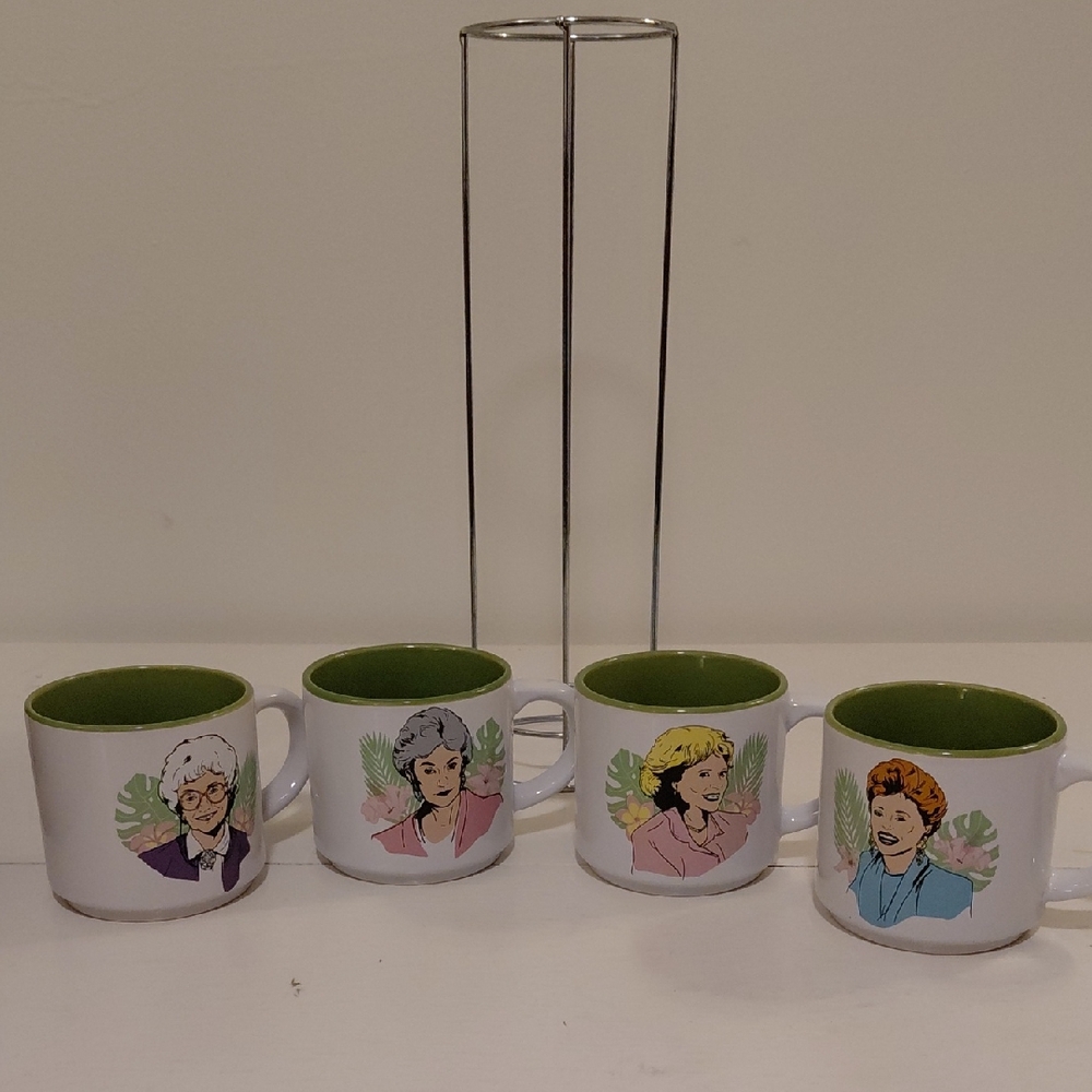 Golden Girls White and Green Mug Set